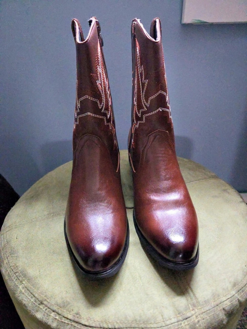 Women's Brown Heeled Western Boots New